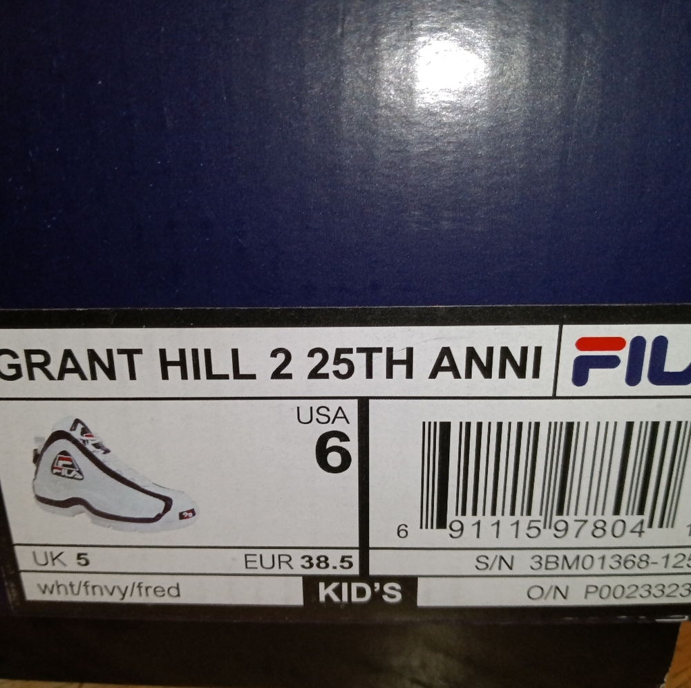 🆕Fila Grant Hill 2 - 25th Anniversary Sneakers Size Youth 5.5 Basketball Shoe - Picture 6 of 8